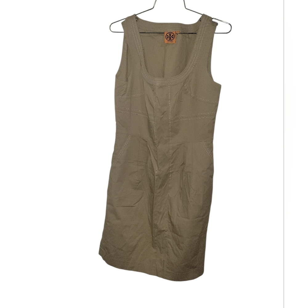 Tory Burch Leena Top Stitch Sleeveless Dress SZ 8